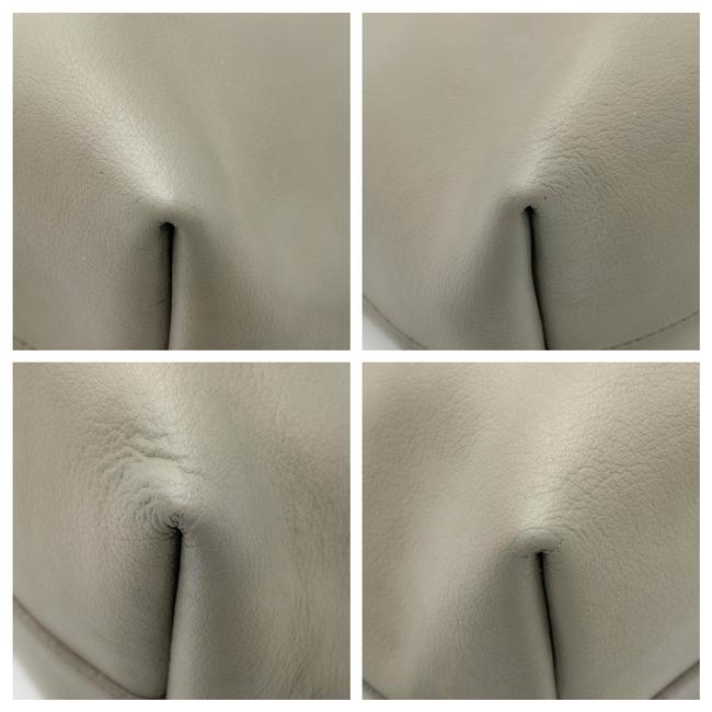 Saint Laurent Bag Shopping Large Monogram Shopper Grey Calfskin Leather Tote