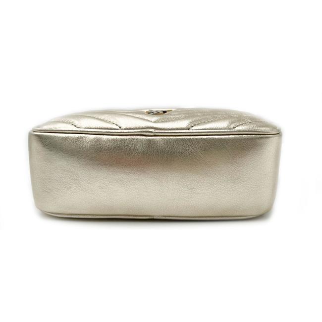 Saint Laurent Camera Belt Lou Quilted Monogram Light Gold Leather Cross Body Bag
