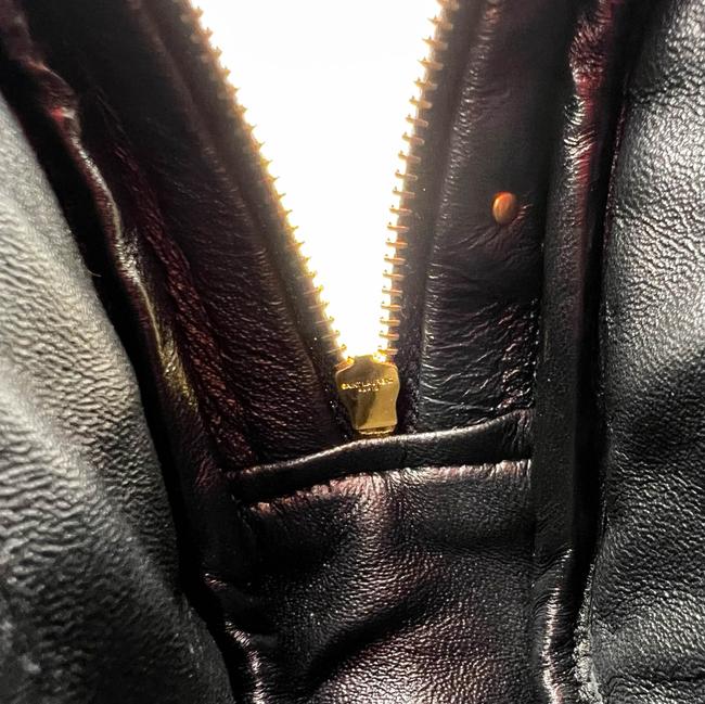 Saint Laurent Camera Lou Grain De Poudre Matelasse Monogram Mini Black Leather Cross Body Bag