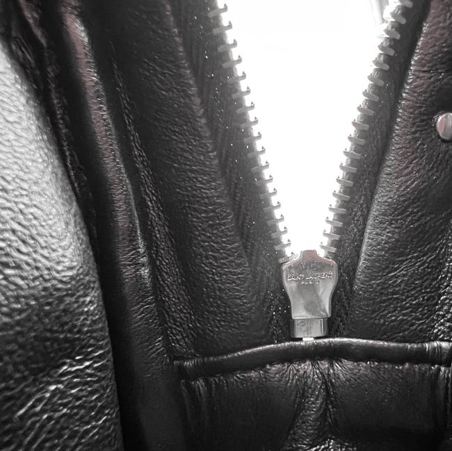 Saint Laurent Camera Lou Grain De Poudre Matelasse Monogram Mini Black Leather Cross Body Bag