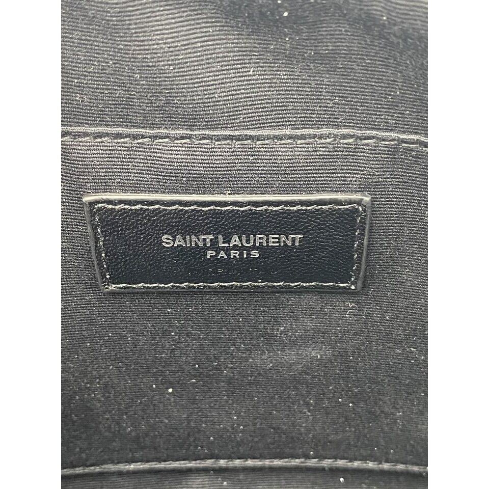 Saint Laurent Camera Lou Lambskin Monogram Small Icy White Leather Shoulder Bag