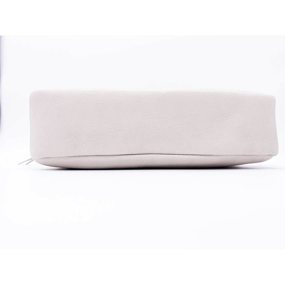 Saint Laurent Camera Lou Lambskin Monogram Small Icy White Leather Shoulder Bag