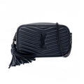 Saint Laurent Camera Lou Matelasse Monogram Mini Black Leather Shoulder Bag