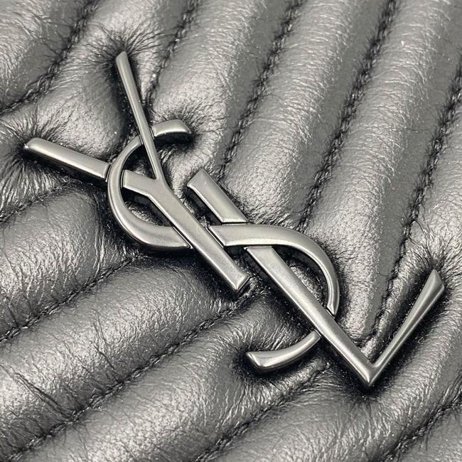 Saint Laurent Camera Lou Matelasse Monogram Mini Black Leather Shoulder Bag