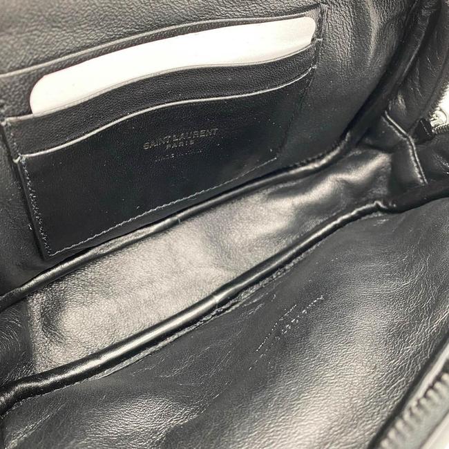 Saint Laurent Camera Lou Matelasse Monogram Mini Black Leather Shoulder Bag