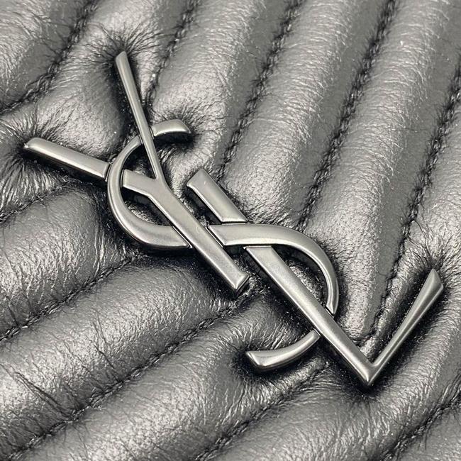 Saint Laurent Camera Lou Matelasse Monogram Mini Black Leather Shoulder Bag