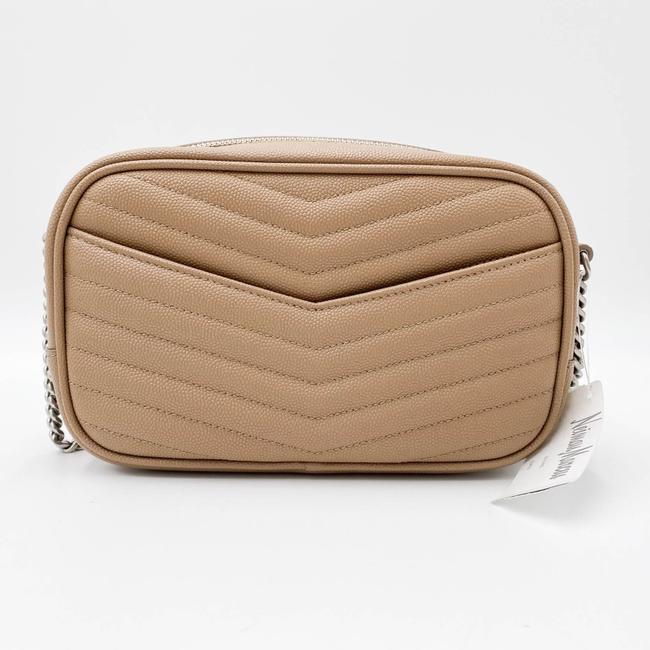 Saint Laurent Camera Lou Mini Beige Leather Shoulder Bag