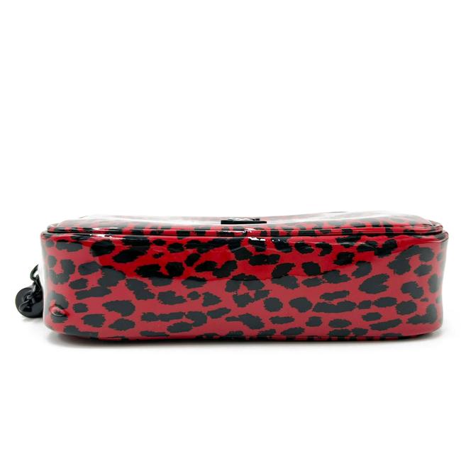 Saint Laurent Camera Lou Patent Leopard Print Monogram Mini Red/Black Calfskin Leather Cross Body Bag