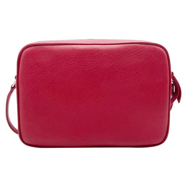 Saint Laurent Camera Lou Smooth Monogram Tassel Red Leather Cross Body Bag