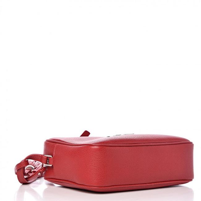 Saint Laurent Camera Lou Smooth Monogram Tassel Red Leather Cross Body Bag