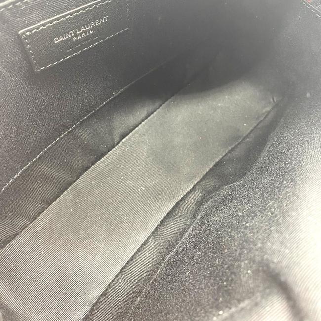Saint Laurent Camera Lou Smooth Monogram Tassel Red Leather Cross Body Bag