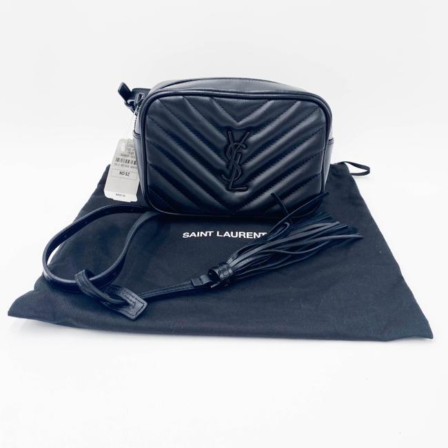 Saint Laurent Camera Monogram Loulou Belt Lou Matelasse Black Leather Messenger Bag