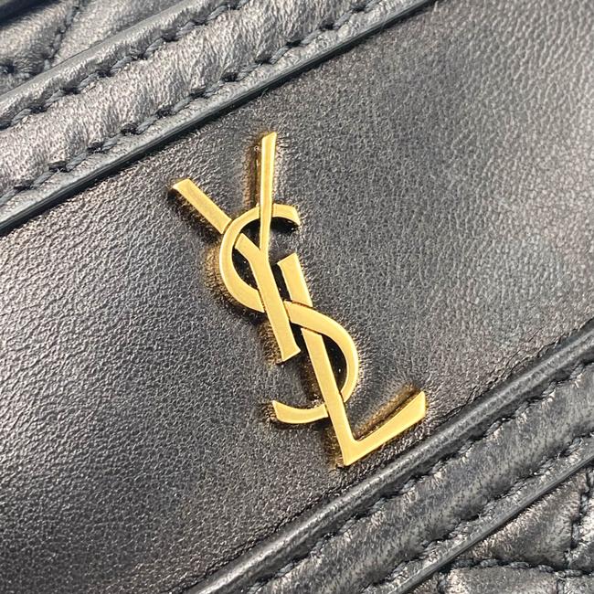 Saint Laurent Camera Victoire Quilted Black Leather Shoulder Bag