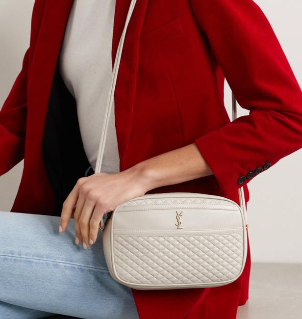 Saint Laurent Camera Victoire Quilted Off-white 2021 White Leather Shoulder Bag