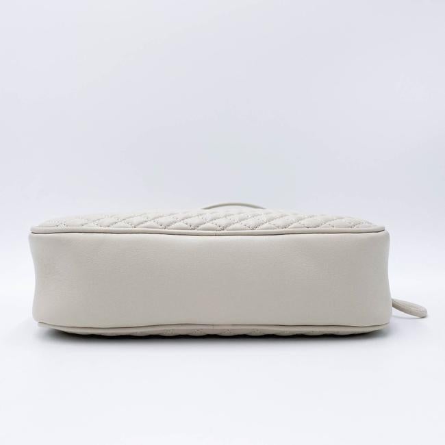Saint Laurent Camera Victoire Quilted Off-white 2021 White Leather Shoulder Bag