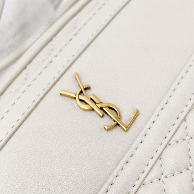 Saint Laurent Camera Victoire Quilted Off-white 2021 White Leather Shoulder Bag