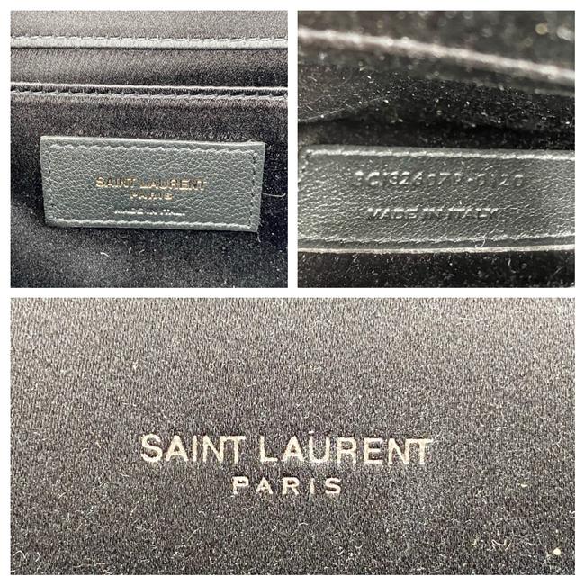 Saint Laurent Cassandre Monogram Black Viscose Clutch