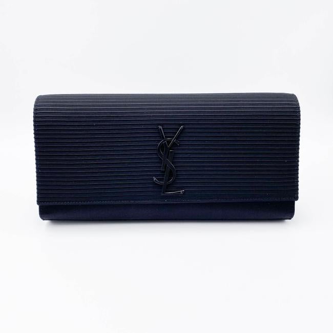 Saint Laurent Cassandre Monogram Black Viscose Clutch