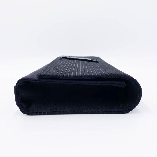 Saint Laurent Cassandre Monogram Black Viscose Clutch