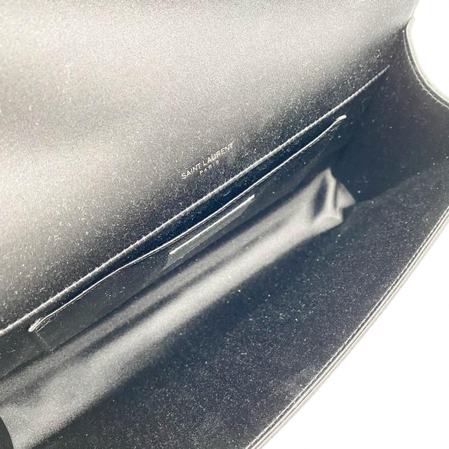 Saint Laurent Cassandre Monogram Black Viscose Clutch