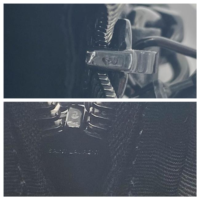 Saint Laurent Chain Wallet Camera Calfskin Matelasse Chevron Round Vinyle Black Leather Cross Body Bag