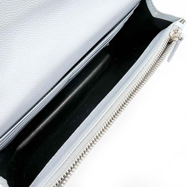 Saint Laurent Chain Wallet Envelope Light Monogram Blue Leather Cross Body Bag
