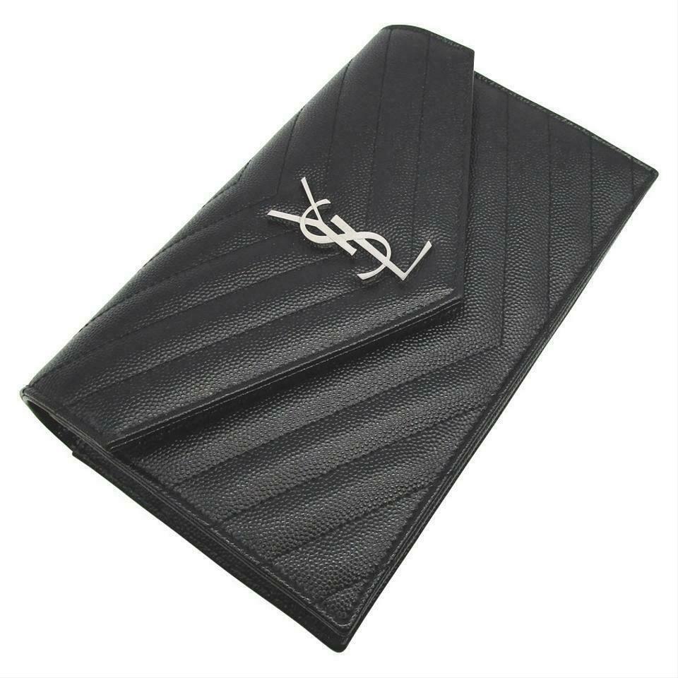 Saint Laurent Chain Wallet Envelope Woc Monogram Black Leather Cross Body Bag