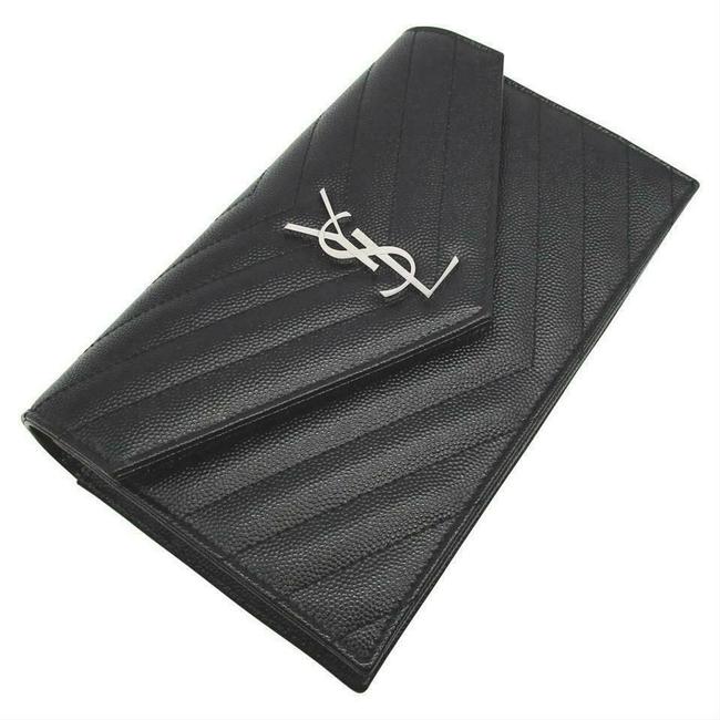 Saint Laurent Chain Wallet Envelope Woc Monogram Black Leather Cross Body Bag