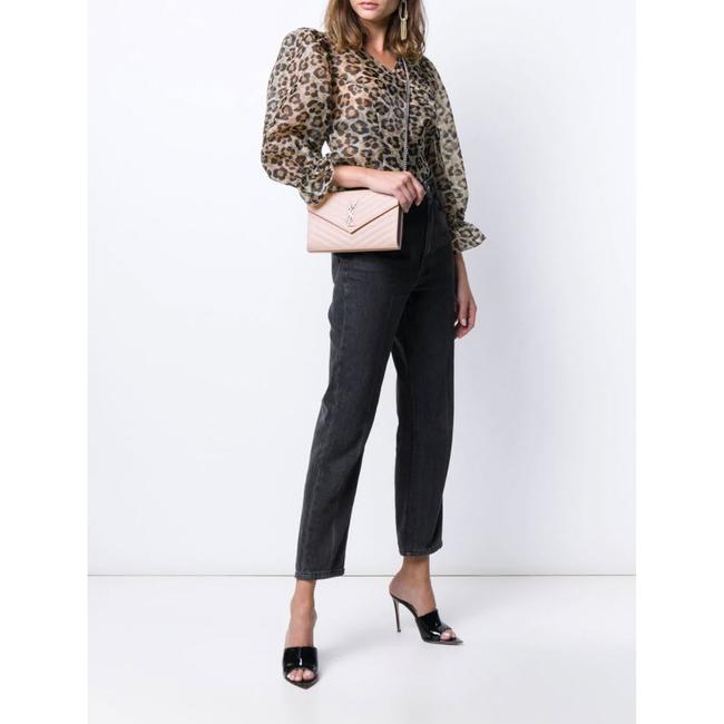 Saint Laurent Chain Wallet Medium Pale Monogram Pink Leather Shoulder Bag