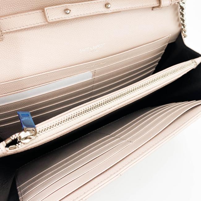 Saint Laurent Chain Wallet Medium Pale Monogram Pink Leather Shoulder Bag