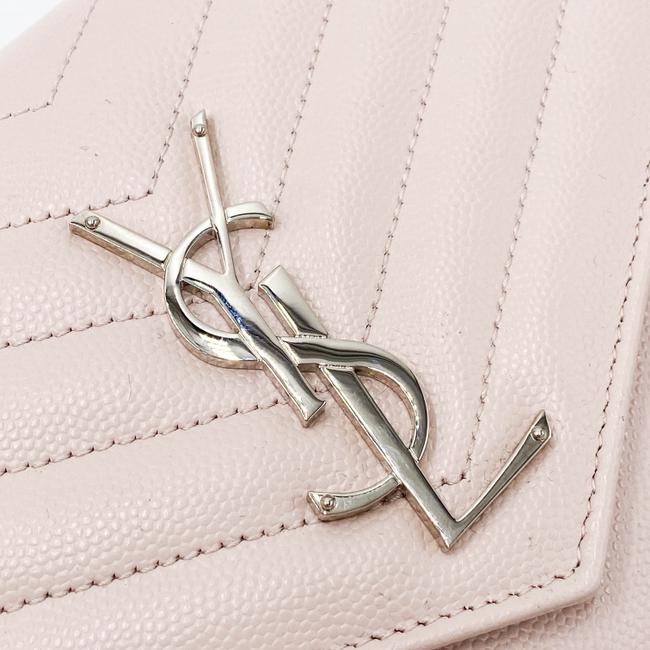 Saint Laurent Chain Wallet Medium Pale Monogram Pink Leather Shoulder Bag