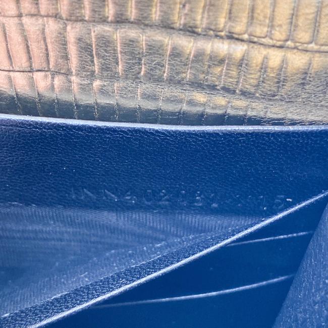 Saint Laurent Chain Wallet Monogram Envelope Small Metallic Gold Lizard Skin Leather Shoulder Bag