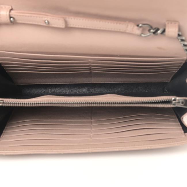 Saint Laurent Chain Wallet Monogram Envelope Tri-quilt Beige Sheepskin Leather Shoulder Bag
