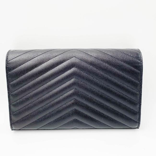 Saint Laurent Chain Wallet Monogram Medium Noir Black Leather Cross Body Bag