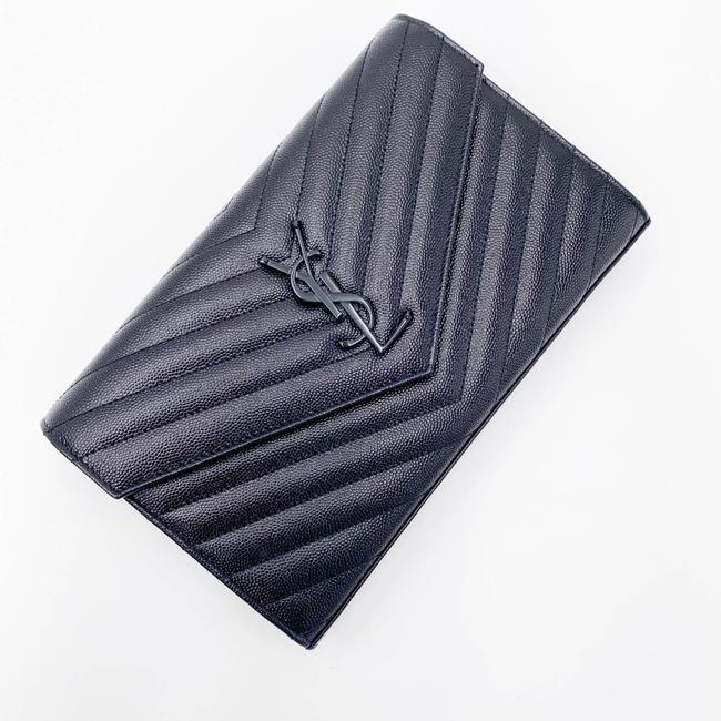 Saint Laurent Chain Wallet Monogram Medium Noir Black Leather Cross Body Bag