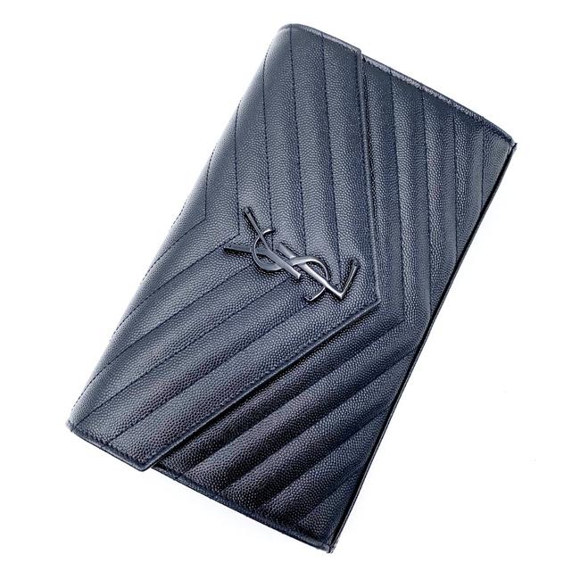 Saint Laurent Chain Wallet Monogram Medium Noir Envelope Black Leather Cross Body Bag
