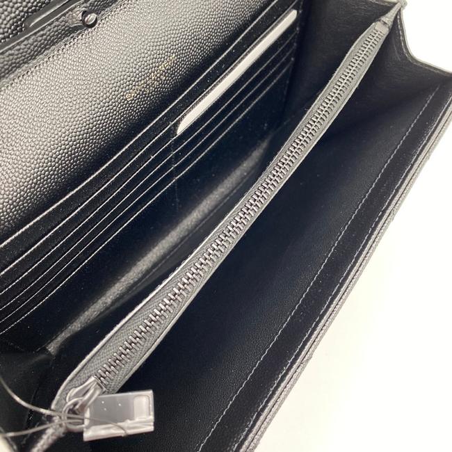 Saint Laurent Chain Wallet Monogram Medium Noir Envelope Black Leather Cross Body Bag