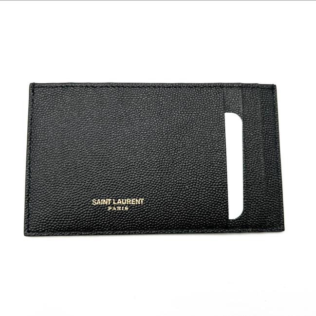 Saint Laurent Chain Wallet Ysl Uptown Woc In Grain De Poudre Embossed Black Leather Shoulder Bag