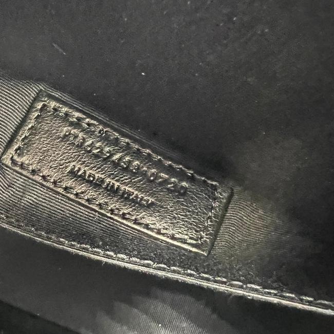 Saint Laurent Classic Camera Vinyle Ysl Monogram Round Croc-embossed Black Patent Leather Cross Body Bag