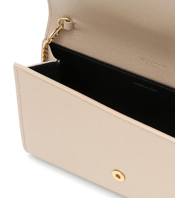 Saint Laurent Clutch Uptown Envelope Beige Leather Cross Body Bag