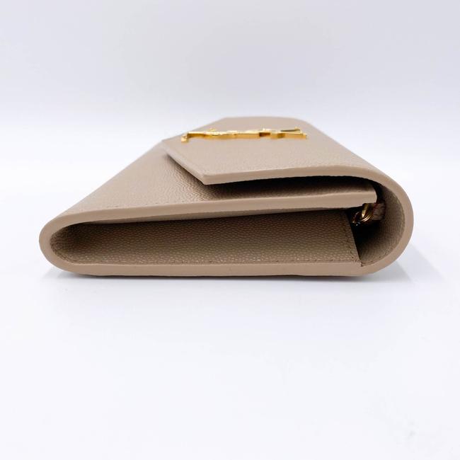 Saint Laurent Clutch Uptown Envelope Beige Leather Cross Body Bag