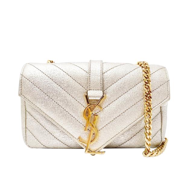 Saint Laurent College Monogram Classic Chain Wallet Matelasse Baby Chain Gold Leather Shoulder Bag