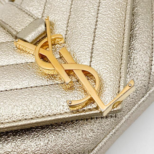 Saint Laurent College Monogram Classic Chain Wallet Matelasse Baby Chain Gold Leather Shoulder Bag