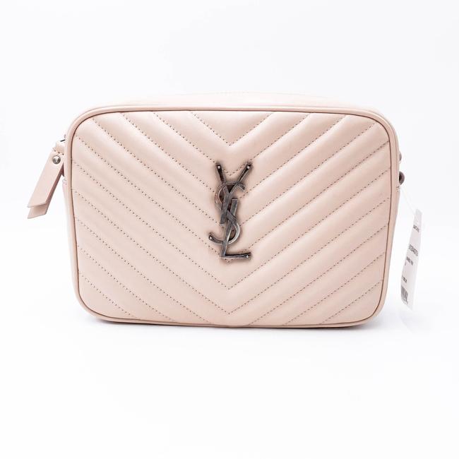 Saint Laurent Crossbody Lou Monogram Camera Pink Lambskin Leather Shoulder Bag