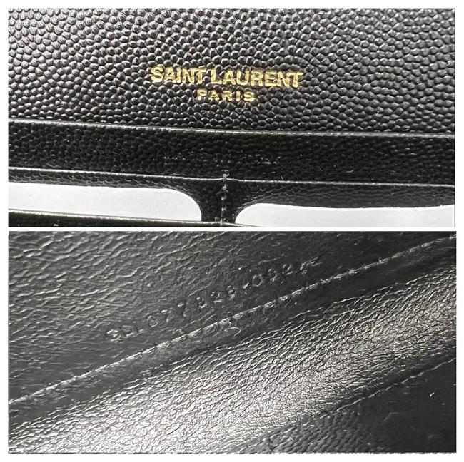 Saint Laurent Envelope Chain Wallet Monogram Matelasse Medium Black Leather Cross Body Bag