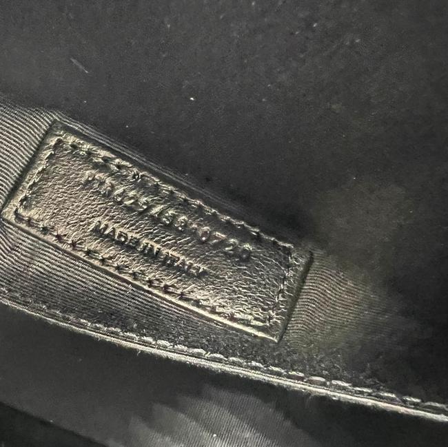 Saint Laurent Envelope Grain De Poudre Chevron Monogram Bill Pouch 2021 Black Leather Clutch