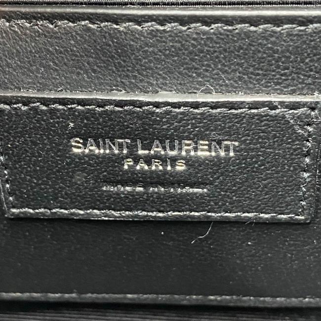 Saint Laurent Envelope Small Ysl Monogram Satchel Black Leather Shoulder Bag