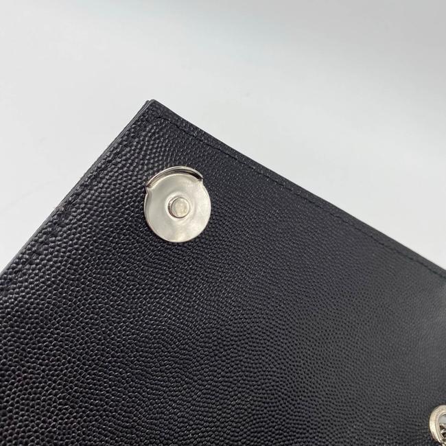 Saint Laurent Envelope Small Ysl Monogram Satchel Black Leather Shoulder Bag