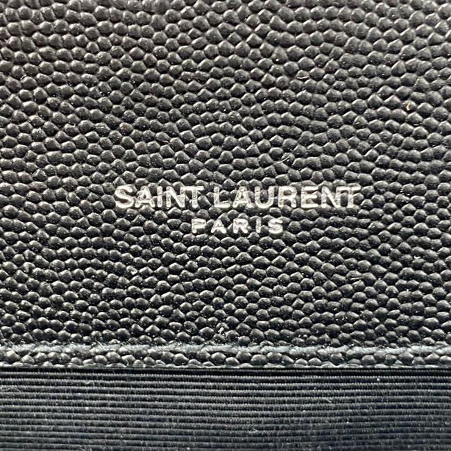 Saint Laurent Envelope Small Ysl Monogram Satchel Black Leather Shoulder Bag