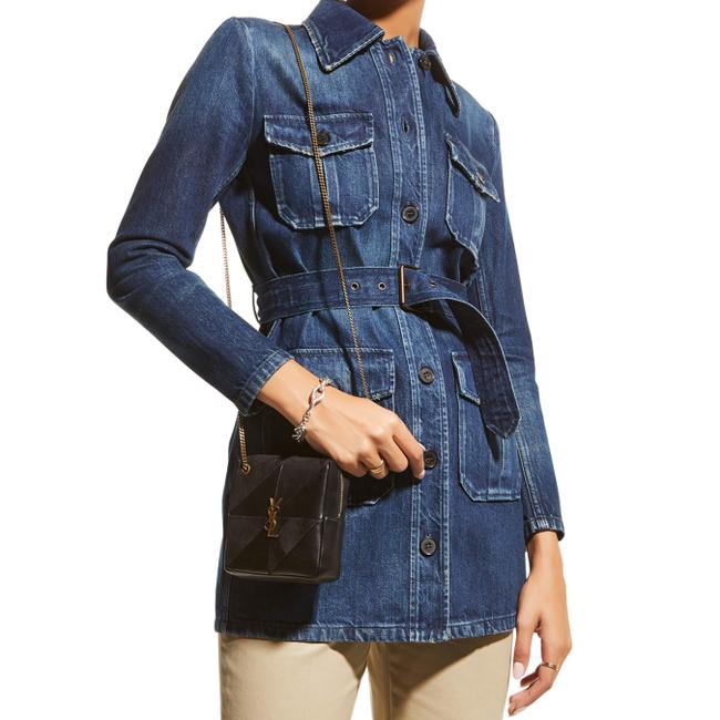 Saint Laurent Jamie Mixed Cube Black Leather Shoulder Bag